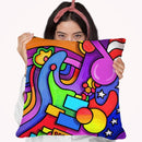 Pop Art Guitar Note Throw Pillow By Howie Green - All About Vibe