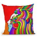 Pop-Art Cosmic Profile Throw Pillow By Howie Green - All About Vibe