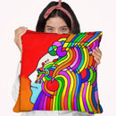 Pop-Art Cosmic Profile Throw Pillow By Howie Green - All About Vibe