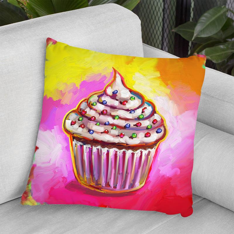 Cosmic Cupcake Throw Pillow By Howie Green - All About Vibe