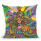 Hippie Chick Swril Glasses Throw Pillow By Howie Green - All About Vibe