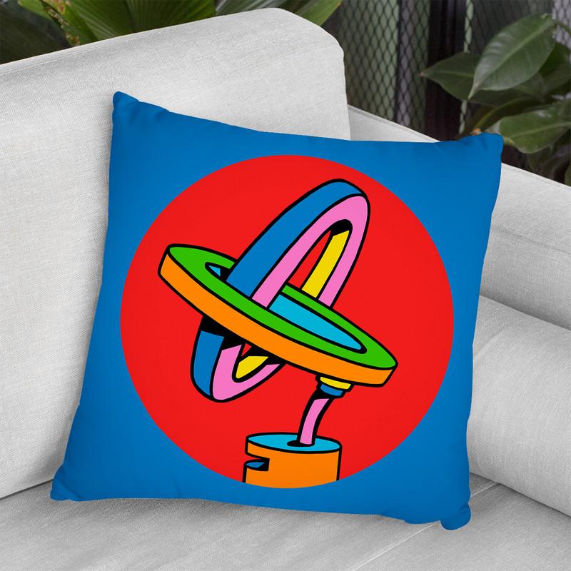Loop Duo Circle Throw Pillow By Howie Green - All About Vibe