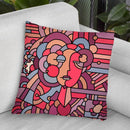 Pop-Art-Deco-Face-116 Throw Pillow By Howie Green - All About Vibe