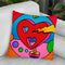 Pop-Art-Lightning-Heart-Circle Throw Pillow By Howie Green - All About Vibe