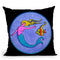 Pop-Art-Mermaid-Circle Throw Pillow By Howie Green - All About Vibe