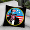 Pop-Art-Uncle-Sam-Circle Throw Pillow By Howie Green - All About Vibe