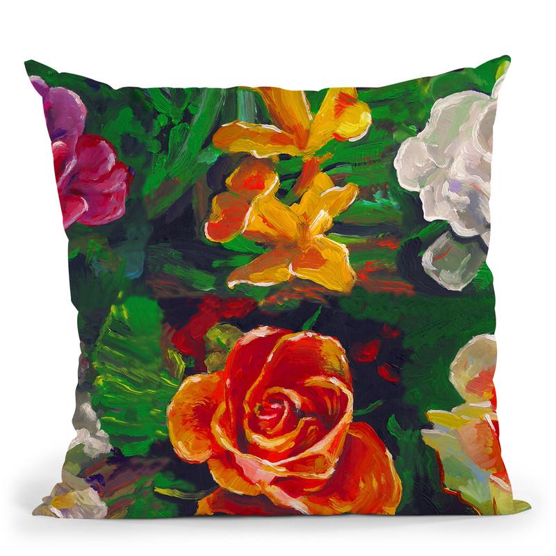 6 Flowers Throw Pillow By Howie Green - All About Vibe