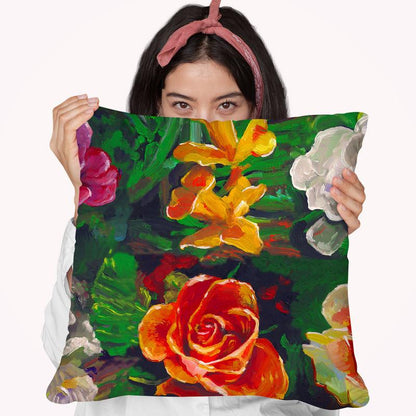 6 Flowers Throw Pillow By Howie Green - All About Vibe