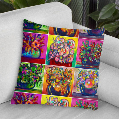 6 Flowers2 Throw Pillow By Howie Green - All About Vibe