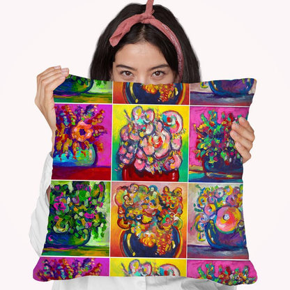 6 Flowers2 Throw Pillow By Howie Green - All About Vibe