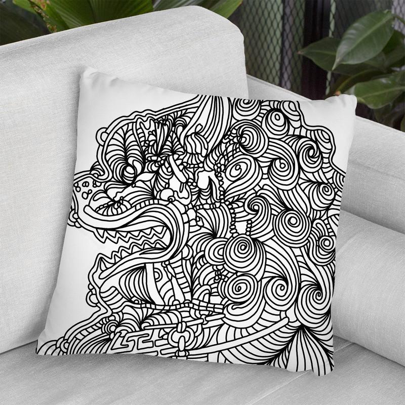 Asian Lion Throw Pillow By Howie Green - All About Vibe