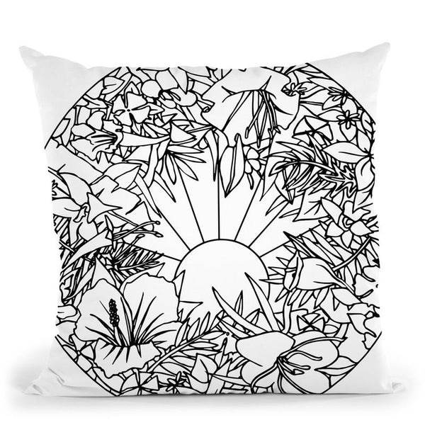 Circle Fleurs Throw Pillow By Howie Green - All About Vibe