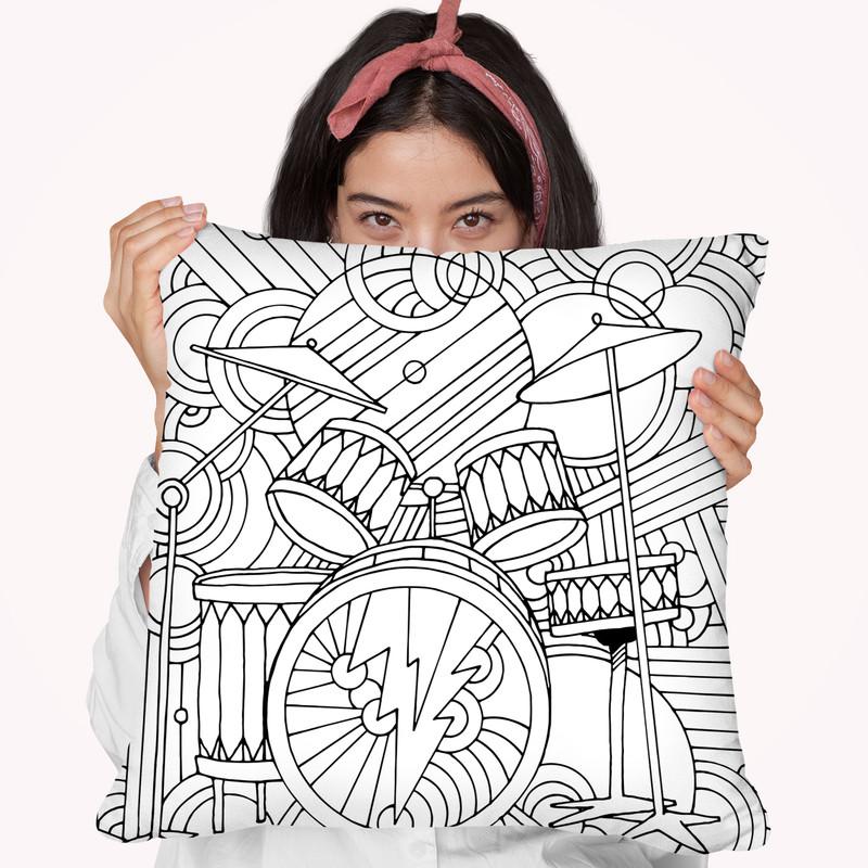 Drums Throw Pillow By Howie Green - All About Vibe