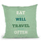 Eat Travel Throw Pillow By American Flat - All About Vibe