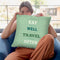 Eat Travel Throw Pillow By American Flat - All About Vibe