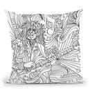 Guitar Player 715 Throw Pillow By Howie Green - All About Vibe