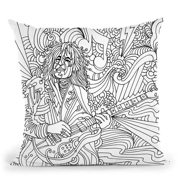 Guitar Player 715 Throw Pillow By Howie Green - All About Vibe