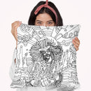Hippie Musician 3 Throw Pillow By Howie Green - All About Vibe