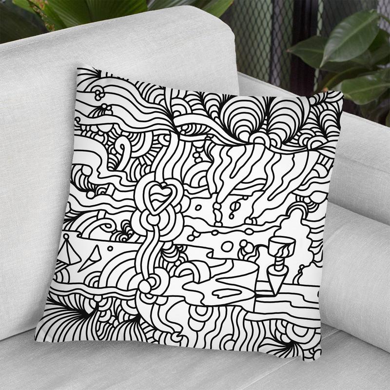 Mambo 216C Throw Pillow By Howie Green - All About Vibe