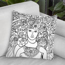 Mucha Lady 2 Throw Pillow By Howie Green - All About Vibe
