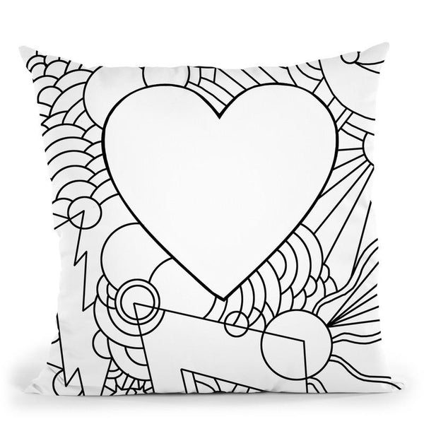 Peace Love Music Vert Throw Pillow By Howie Green - All About Vibe