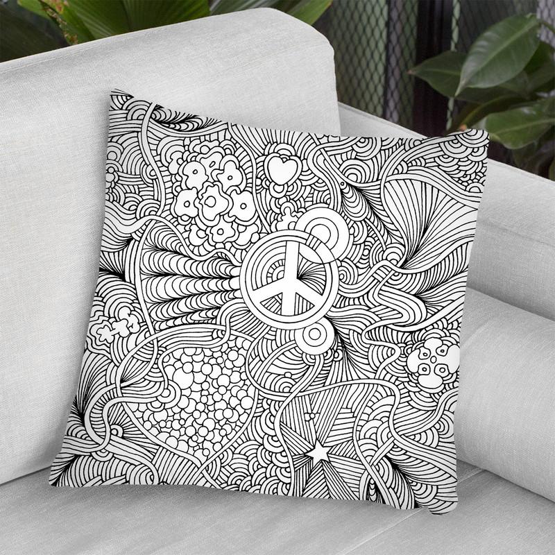 Peace Sign Throw Pillow By Howie Green - All About Vibe