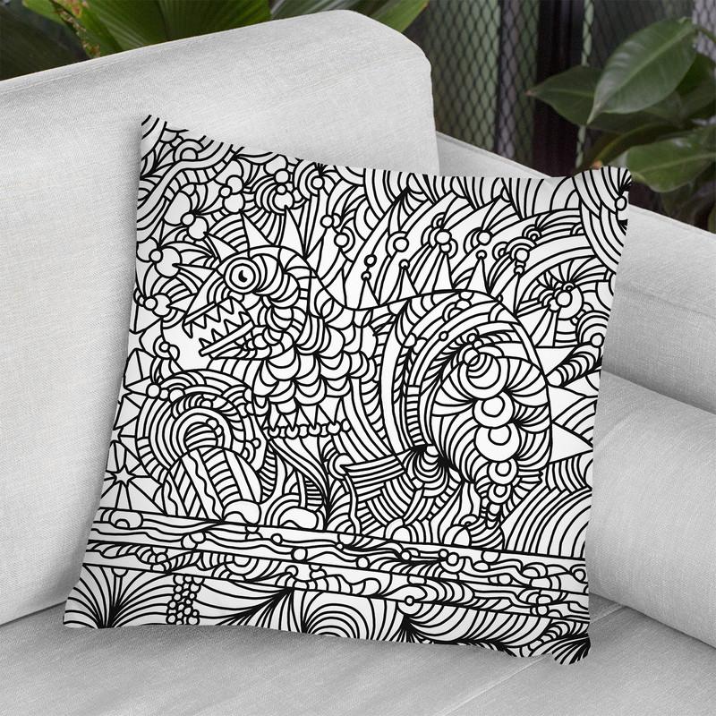 Phinn Monster 2 Throw Pillow By Howie Green - All About Vibe