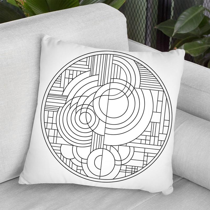 Pop Art Deco Circles 1 Throw Pillow By Howie Green - All About Vibe