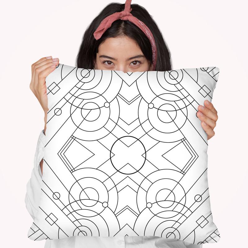 Pop Art Deco Panel 715 Throw Pillow By Howie Green - All About Vibe