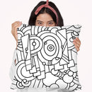 Pop Word Throw Pillow By Howie Green - All About Vibe