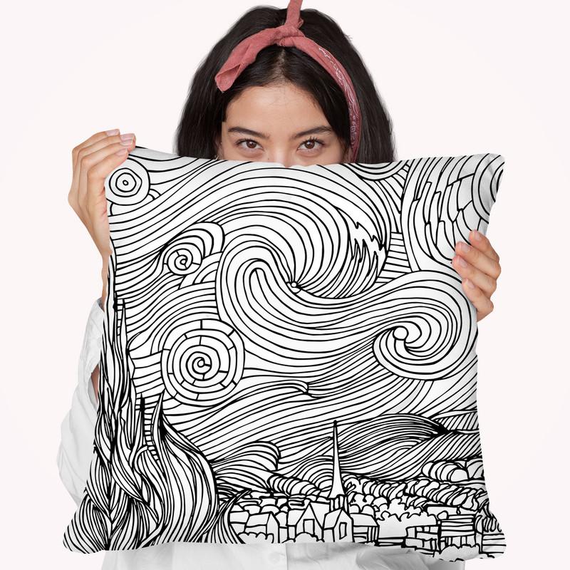 Starry Night Throw Pillow By Howie Green - All About Vibe