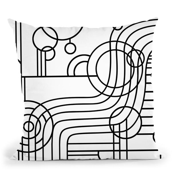 Stripes Curves Throw Pillow By Howie Green - All About Vibe
