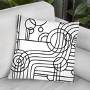 Stripes Curves Throw Pillow By Howie Green - All About Vibe