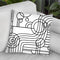 Stripes Curves Throw Pillow By Howie Green - All About Vibe