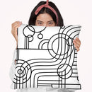 Stripes Curves Throw Pillow By Howie Green - All About Vibe