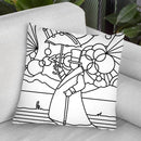 Umbrella Beach Man Throw Pillow By Howie Green - All About Vibe
