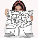 Umbrella Beach Man Throw Pillow By Howie Green - All About Vibe