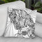 Carousel Pony 2 Lineart Throw Pillow By Howie Green - All About Vibe