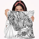 Carousel Pony 2 Lineart Throw Pillow By Howie Green - All About Vibe