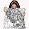 Carousel Pony 2 Lineart Throw Pillow By Howie Green - All About Vibe