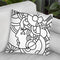Circle Lady 316 Lineart Throw Pillow By Howie Green - All About Vibe