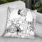 Circle Lady Lineart Throw Pillow By Howie Green - All About Vibe