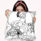 Circle Lady Lineart Throw Pillow By Howie Green - All About Vibe