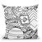 Cosmic Big Bang Lineart Throw Pillow By Howie Green - All About Vibe