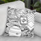 Cosmic Big Bang Lineart Throw Pillow By Howie Green - All About Vibe