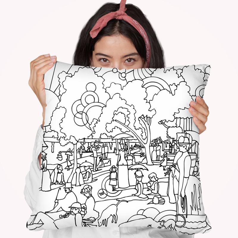 Grande Jatte Throw Pillow By Howie Green - All About Vibe