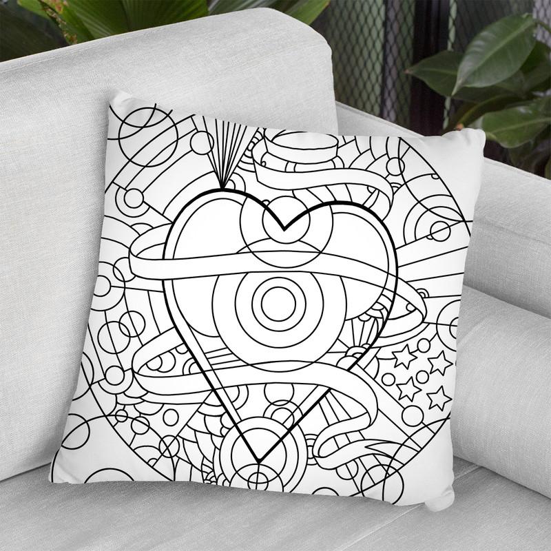Heart Ribbons Throw Pillow By Howie Green - All About Vibe