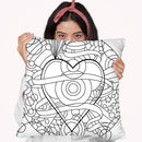 Heart Ribbons Throw Pillow By Howie Green - All About Vibe