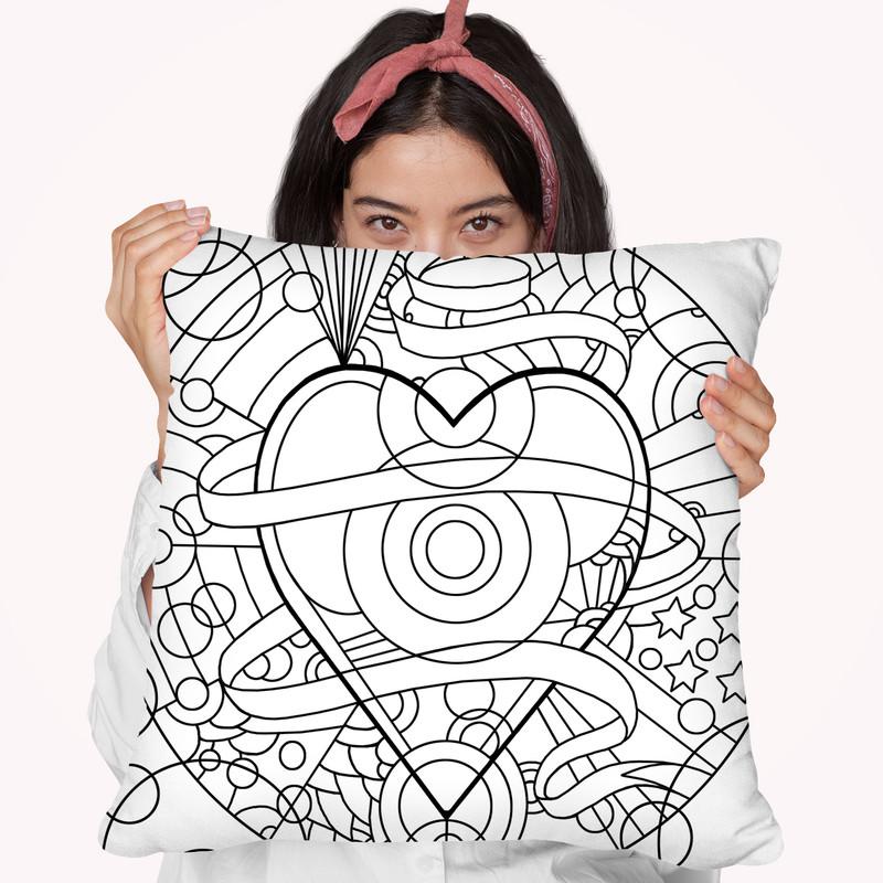 Heart Ribbons Throw Pillow By Howie Green - All About Vibe