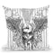 Lacrosse Skull Line Art Throw Pillow By Howie Green - All About Vibe